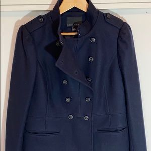 EUC Navy Military Inspired Top Coat, Sz M
